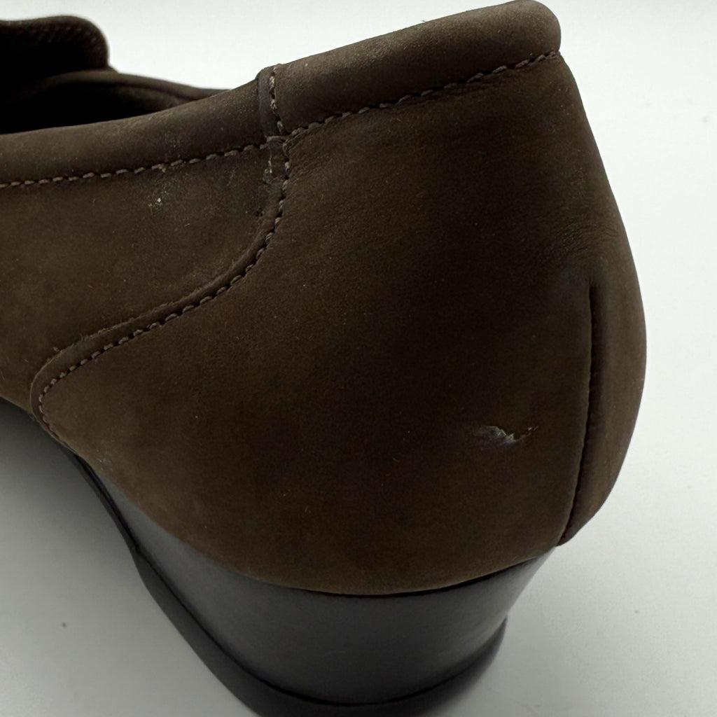 SAS Womens Taylor Wedge Loafers Size 12 M EU 42.5 Brown Leather NIB