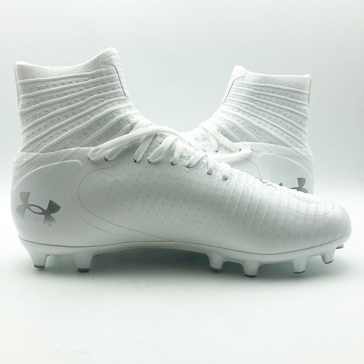 Under Armour Mens Highlight MC 2.0 High Top Football Cleats Size 9.5 White NWOB