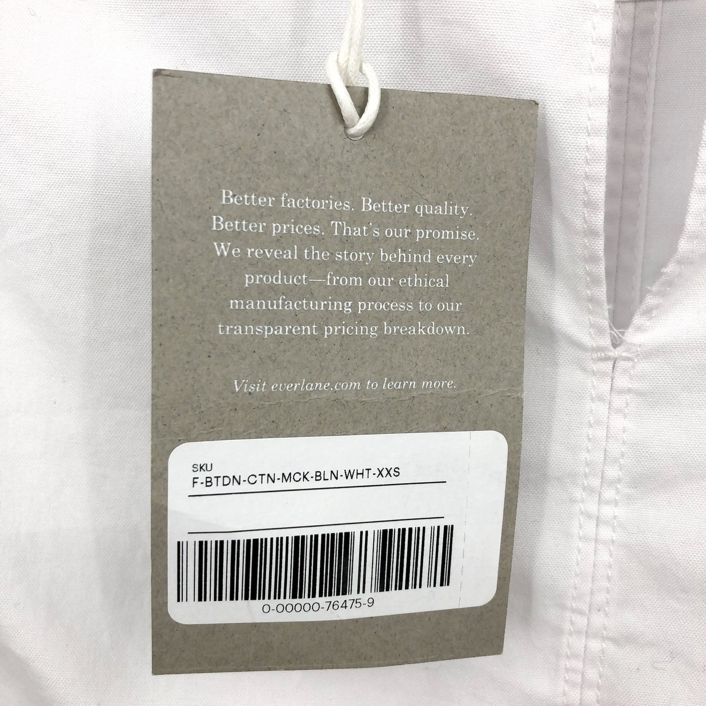 EVERLANE Women's The Mockneck Bubble Top White XXS