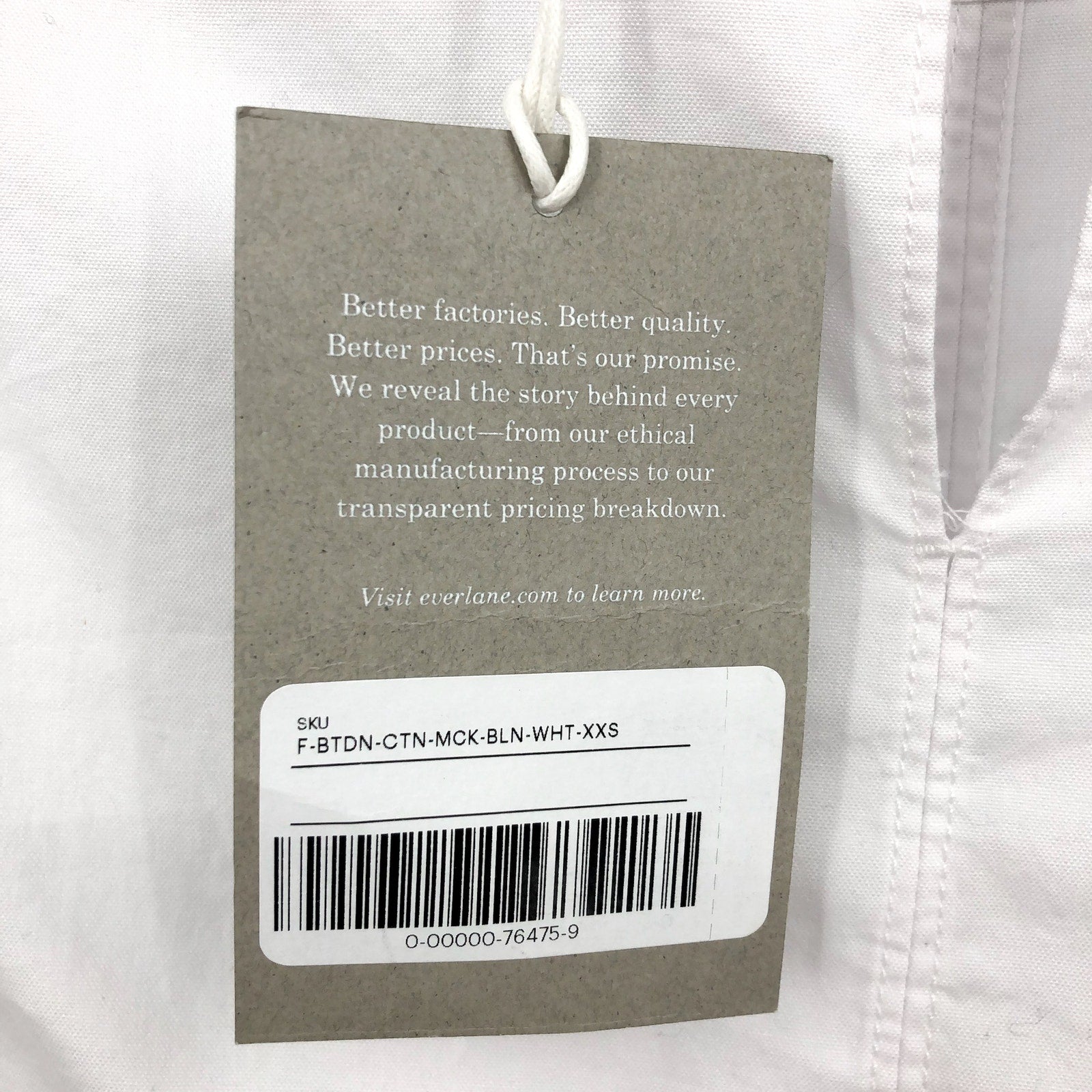 EVERLANE Women's The Mockneck Bubble Top White XXS