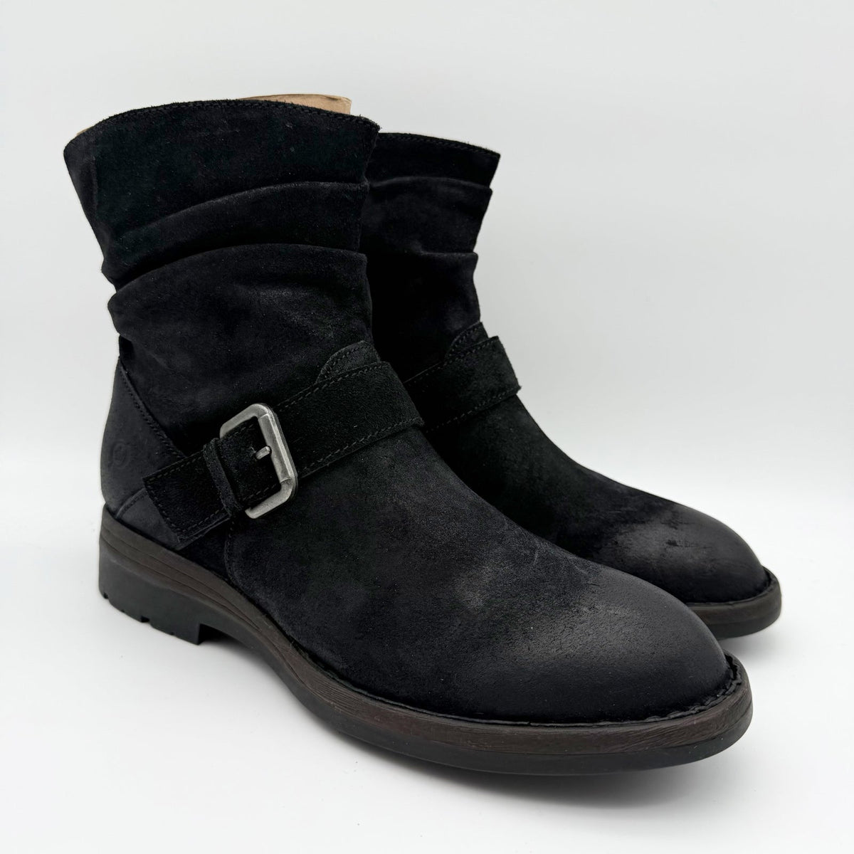 Born Womens Midway Slouch Ankle Booties US 9.5 M EU 40 Black Leather NIB