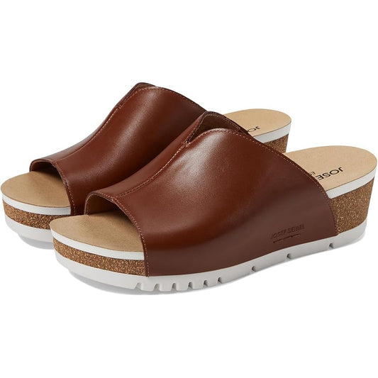 Josef Seibel Womens Quinn 01 Platform Sandals EU 42 US 11 Brown Leather NWOB