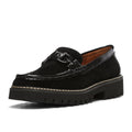 DONALD PLINER Women's Helio Loafers Size 7.5 Black Calf Suede NIB