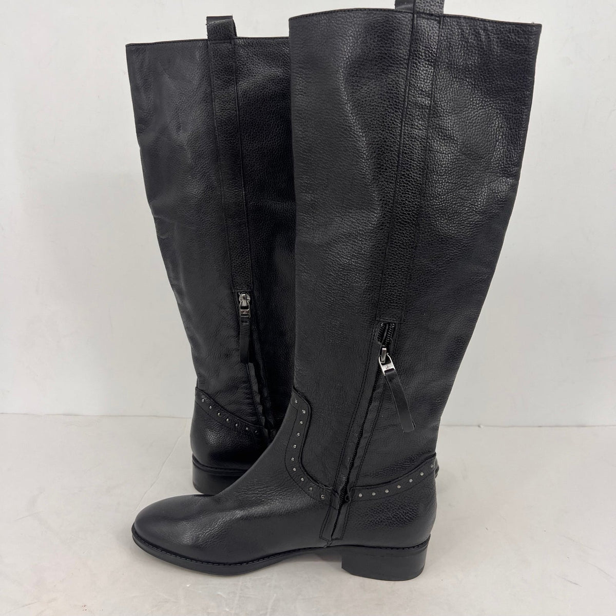 Sam Edelman Womens Prina Knee High Riding Boots Size 8 EU 38 Black Leather NWOB