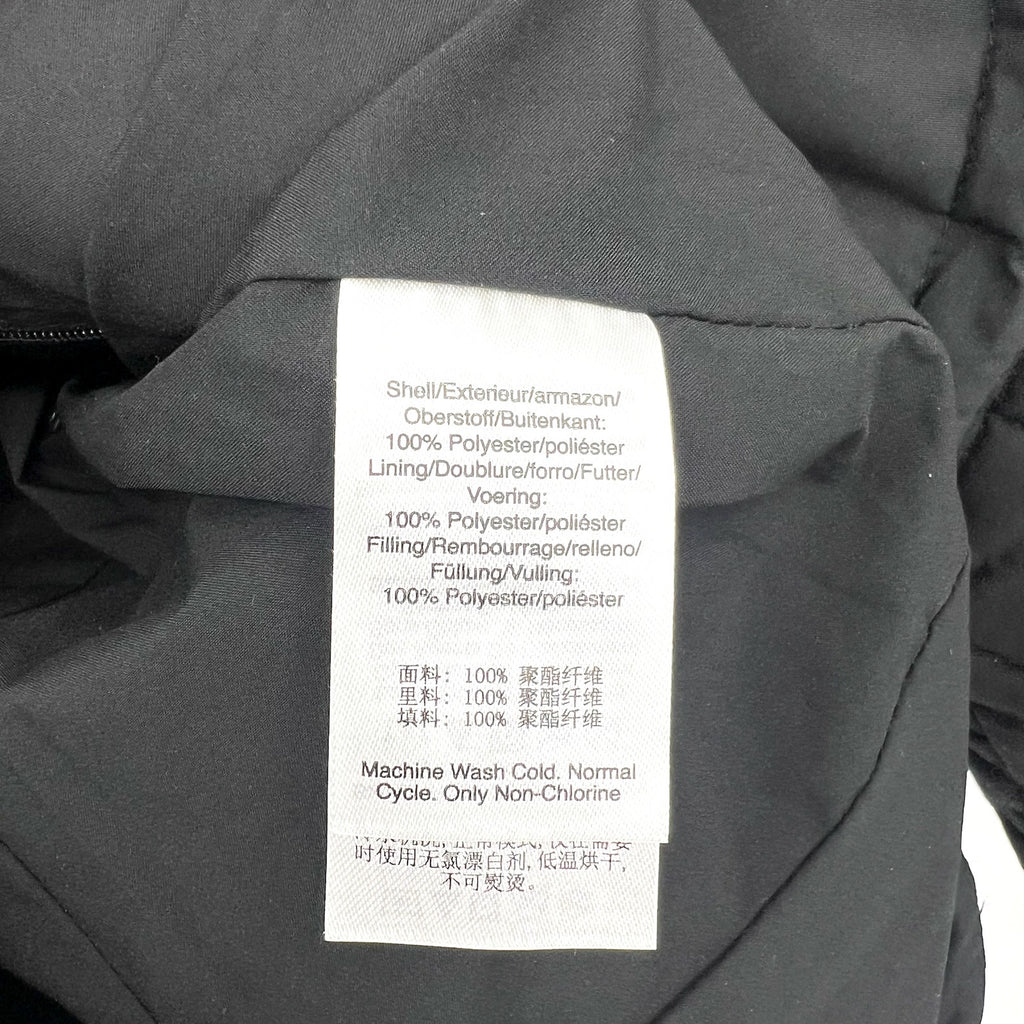 DKNY Womens Diamond Quilted Jacket XS Black Hooded Mid-Length NWT