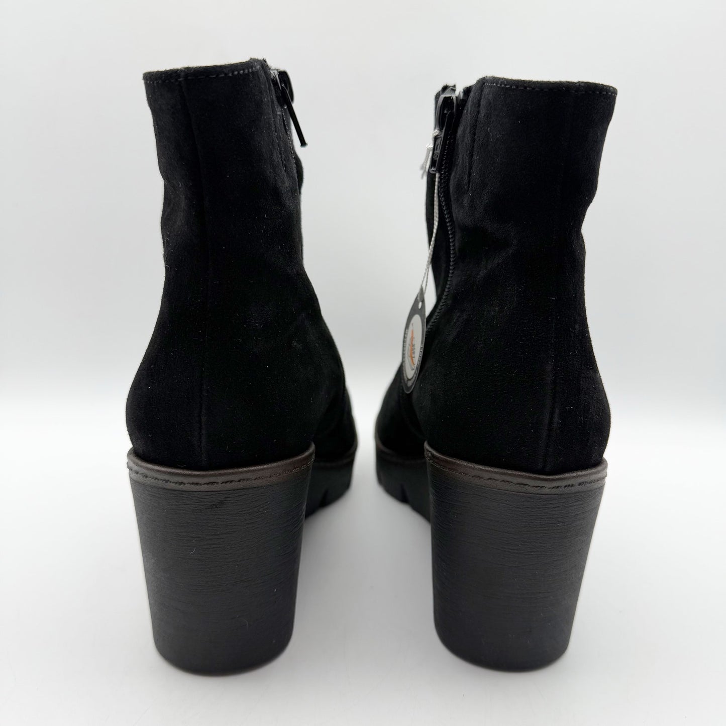 Gabor Womens 34.780 Wedge Booties US 8 Fr 38.5 Black Suede NIB