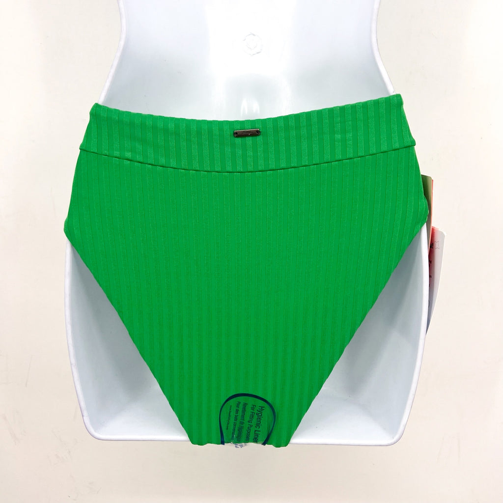 MAAJI Suzy Q Rise Reversible Bikini Bottom Small Green Enchanting Emerald NWT
