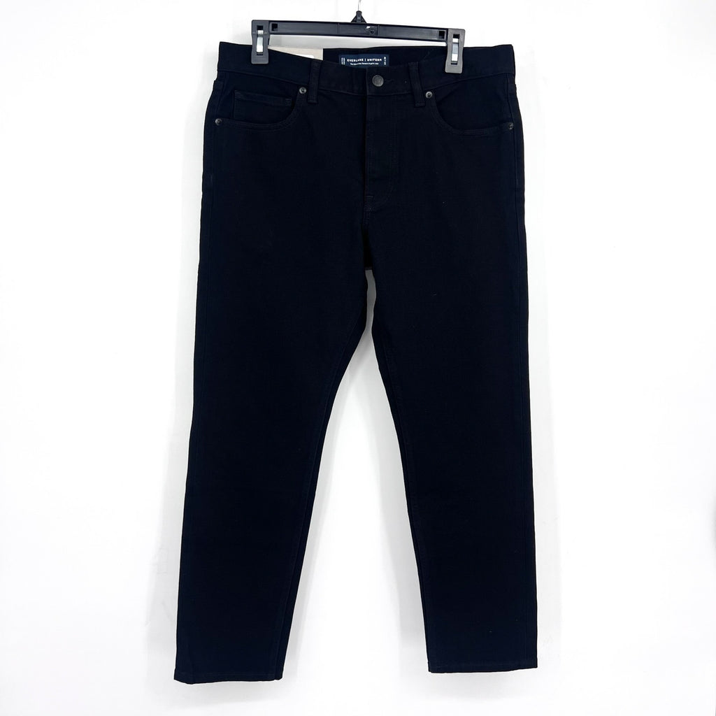 EVERLANE Men's Slim 4-Way Stretch Jeans 33x28 Black Uniform Organic Cotton NWT