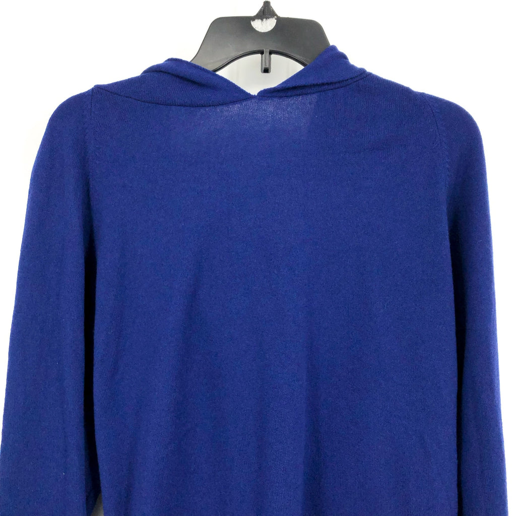 ACTIVE CASHMERE Men's Cashmere Hoodie Sweater Large Blue Machine Washable NWT