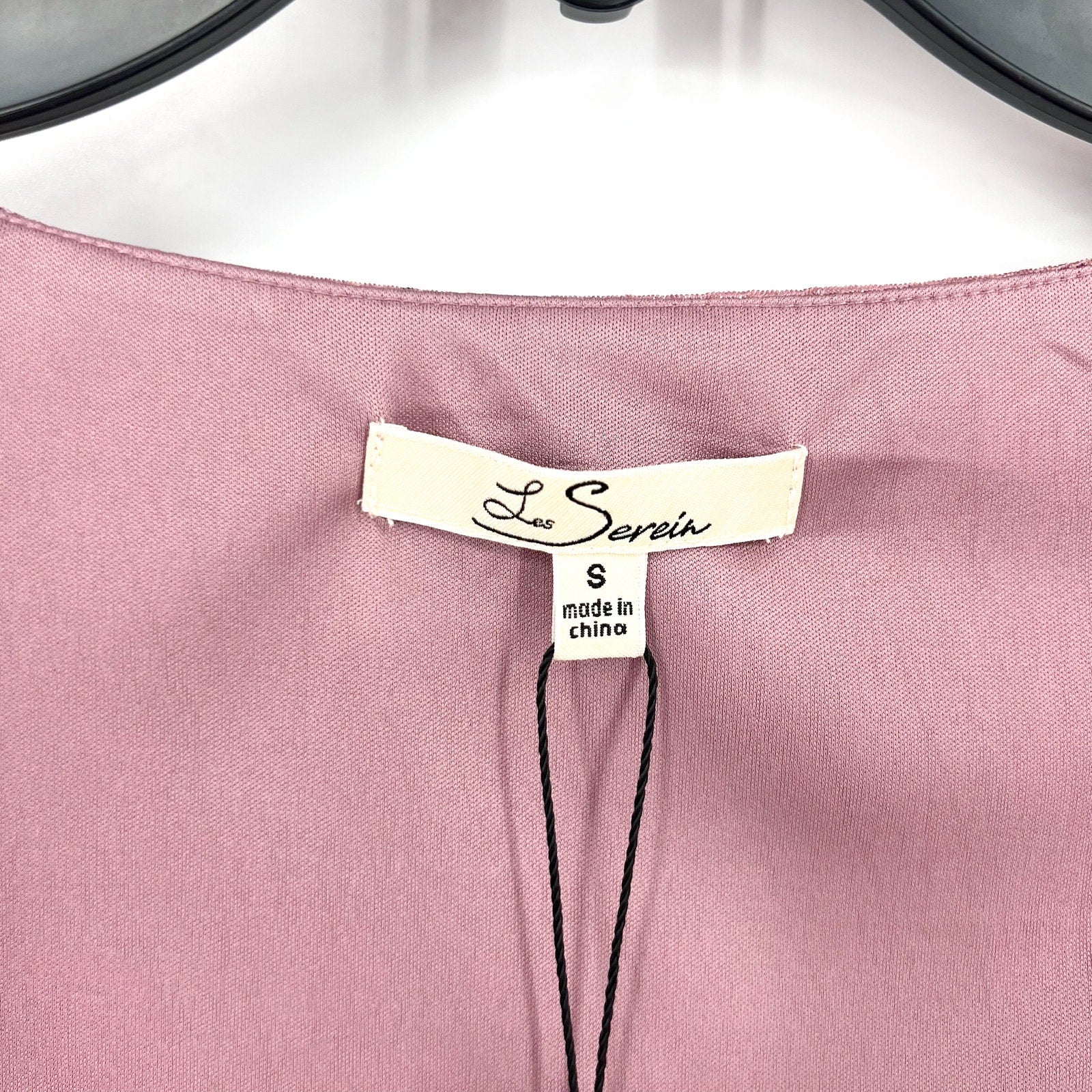 Stitch Fix LES SEREIN Womens Sequin Sheer Top Small Purple Long Sleeve NWT
