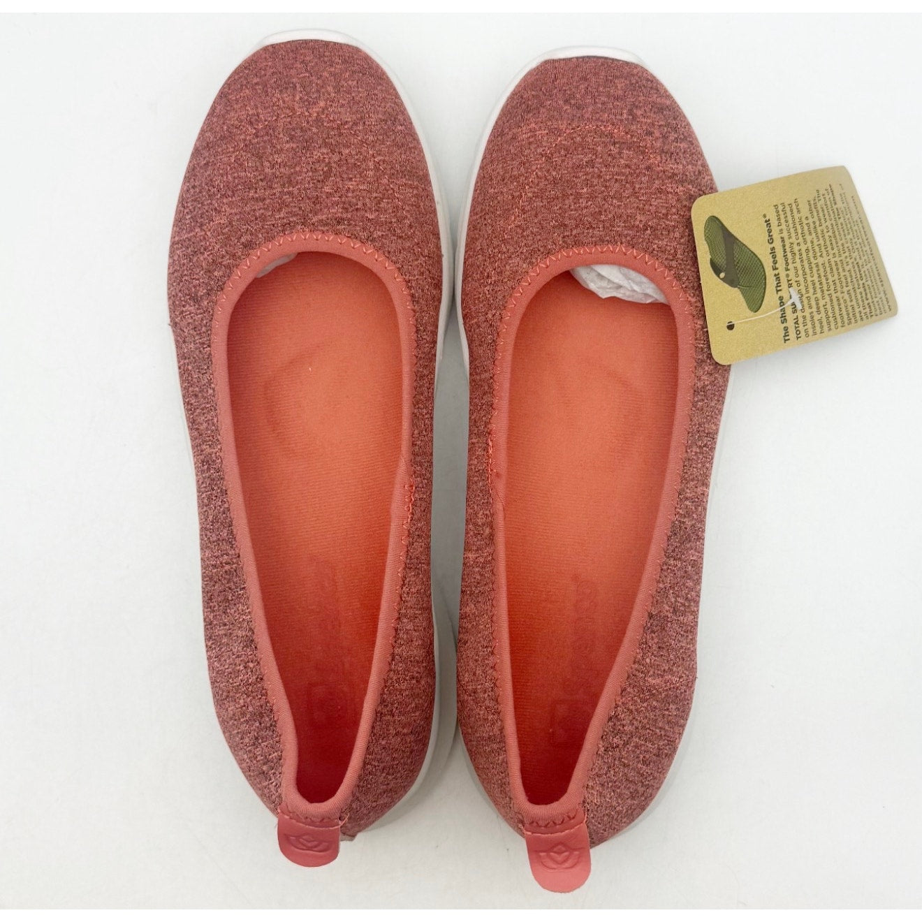 Spenco Womens Daily Stretch Jersey Slip-On Shoes Size 8 Red Terracotta NIB