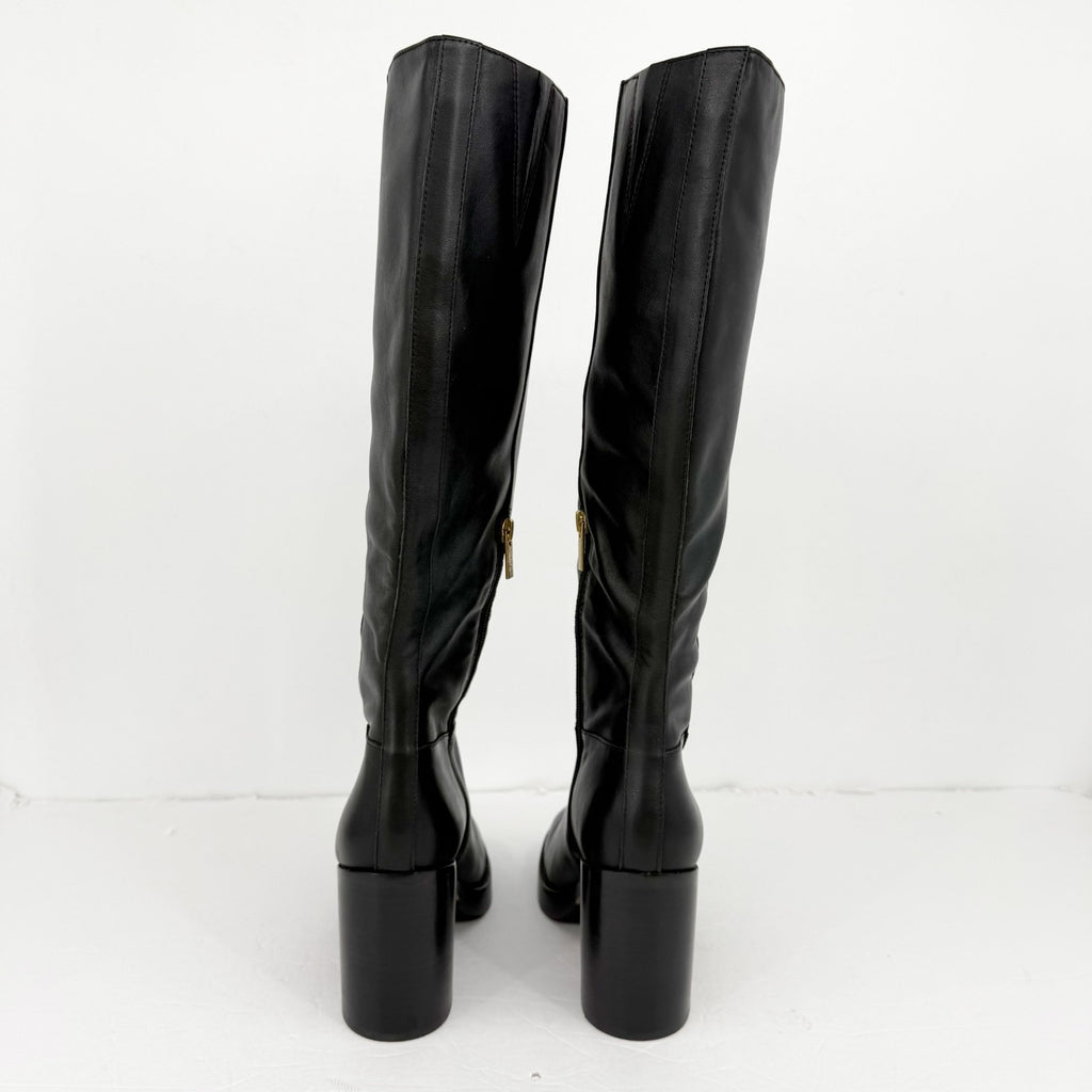 Vince Camuto Womens Gibi Knee High Boots US 8 M Narrow Calf Black Leather NWOB