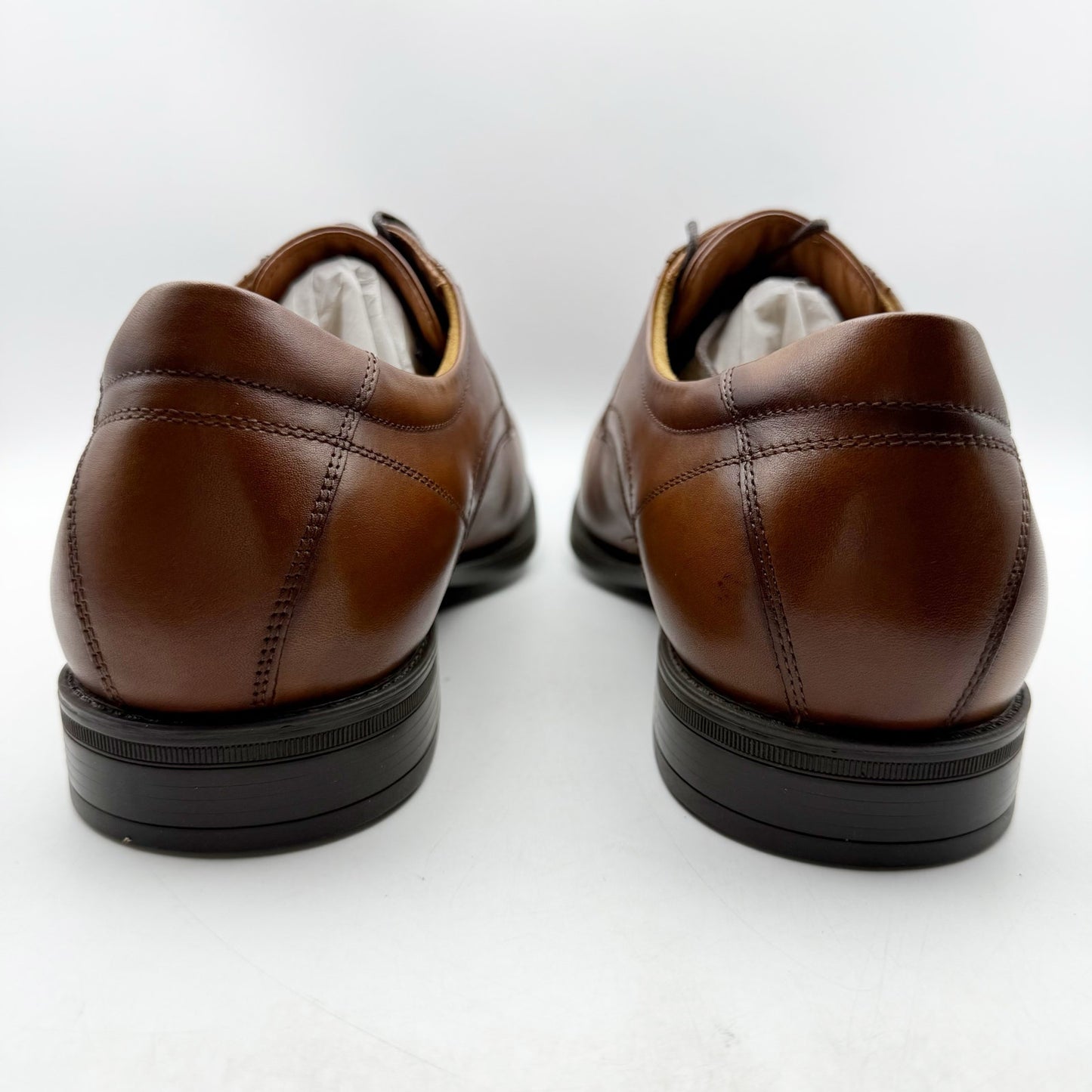 Florsheim Mens Midtown Plain Toe Oxford Shoes US 14 D EU 47 Brown Leather NIB