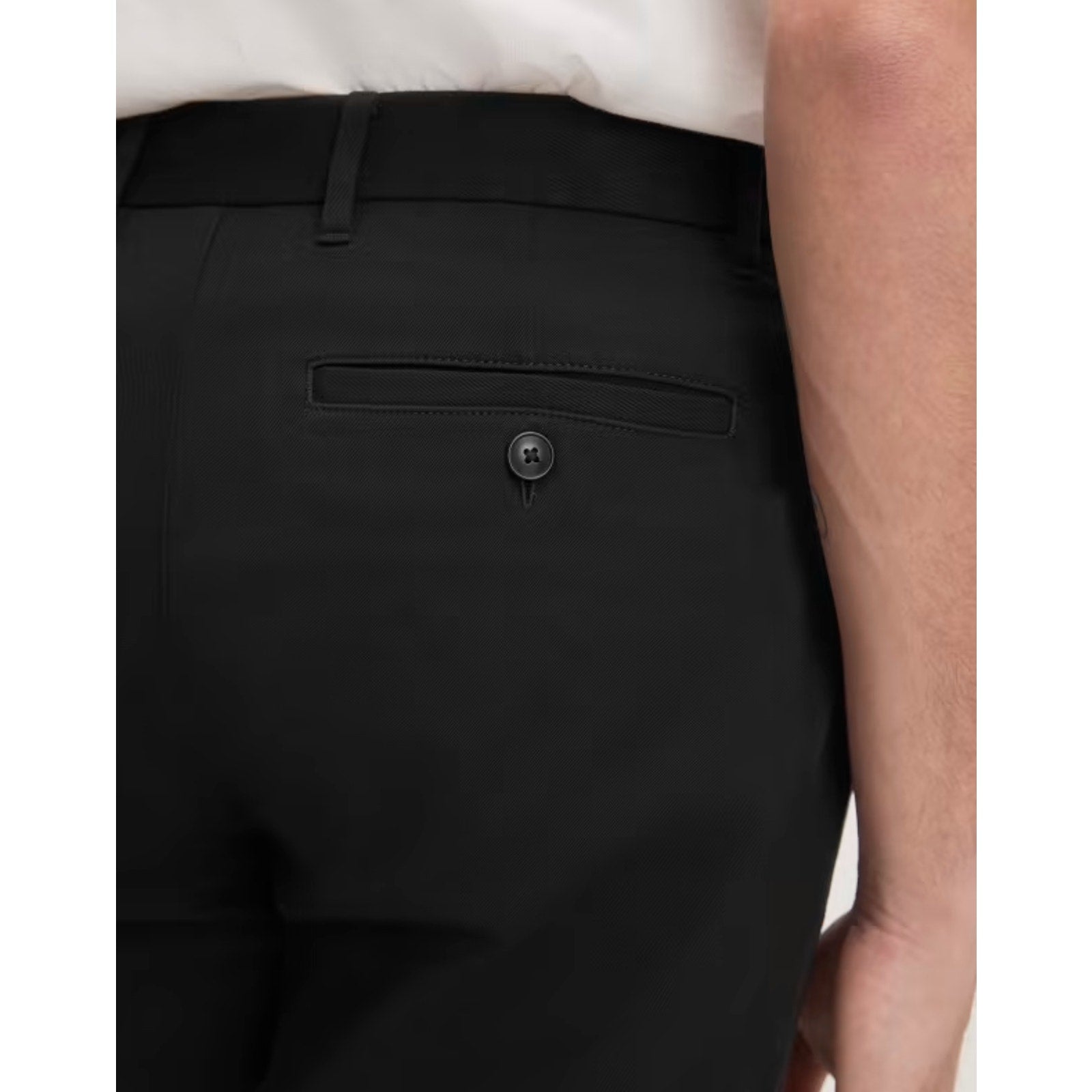 EVERLANE Uniform Mens Performance Chino Pants 36x30 Black Athletic Fit NWT