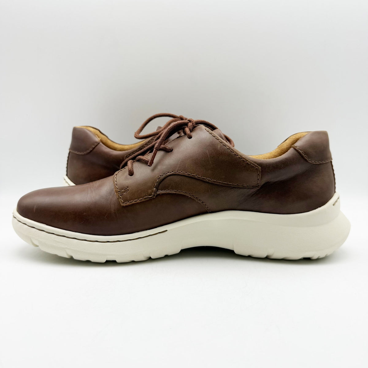 Born Mens Cornell Casual Sneakers Size 9.5 Brown Full Grain Leather Lace Up NIB