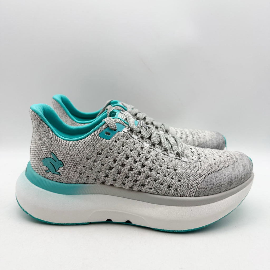 Rabbit Womens Dream Chaser Running Shoes US 7.5 Grey Teal Ceramic Athletic NIB