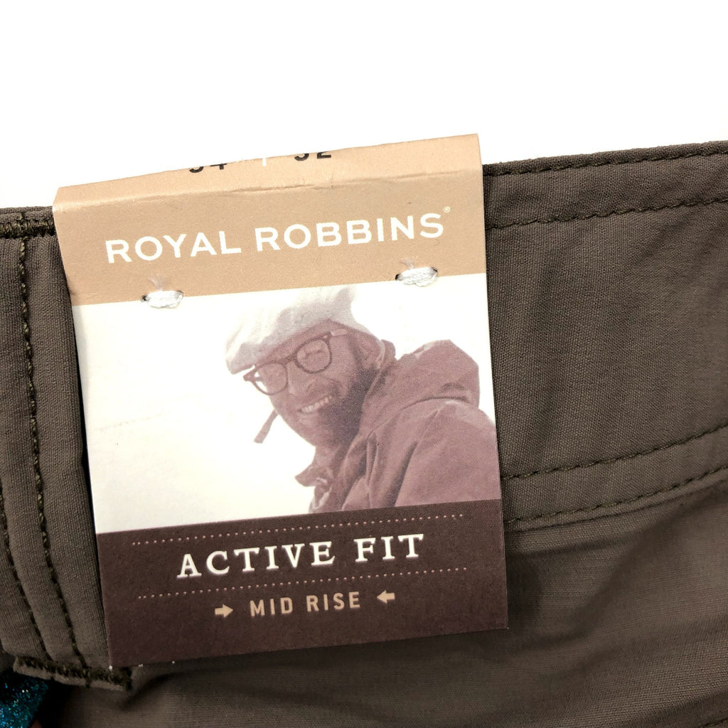 ROYAL ROBBINS Men's Active Traveler Pants 34x32 Khaki Falcon Stretch NWT