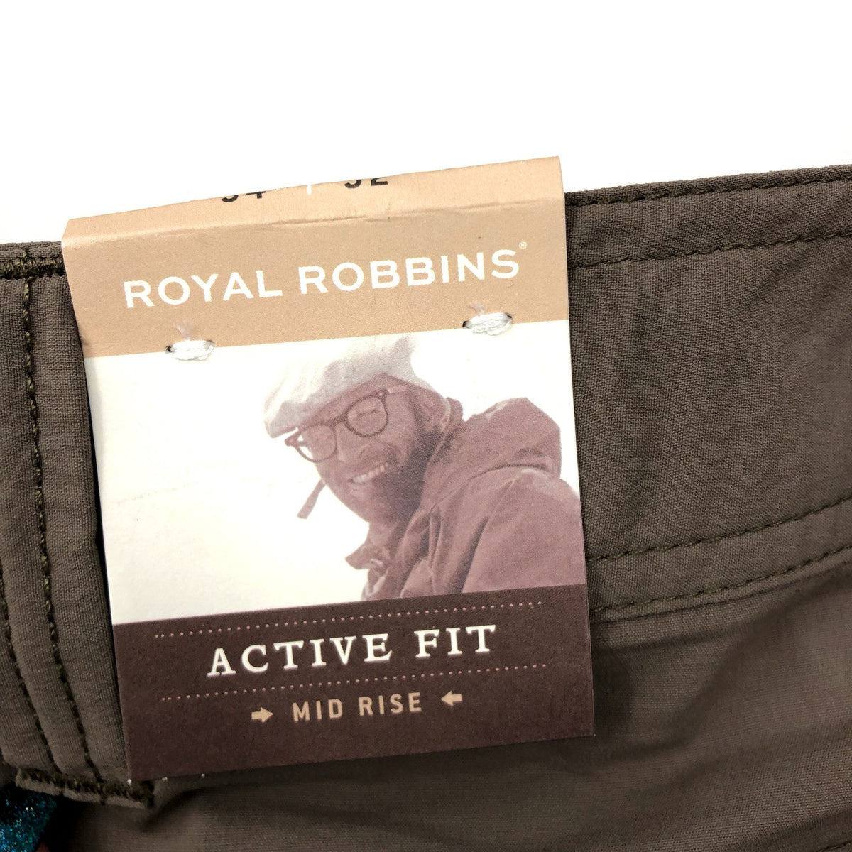 ROYAL ROBBINS Men's Active Traveler Pants 34x32 Khaki Falcon Stretch NWT