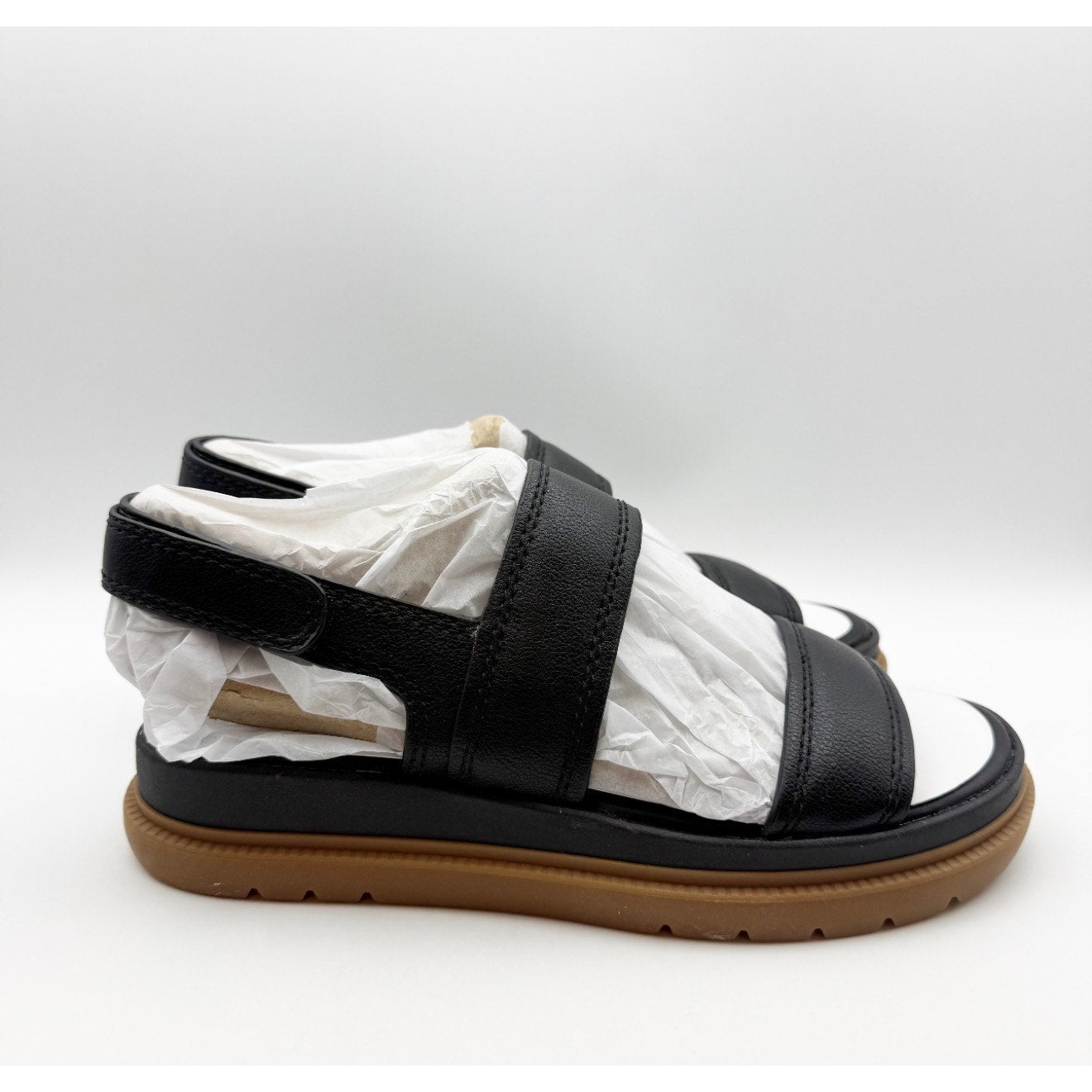 Naturalizer Womens Attract Platform Sandals Size 9 Wide EU 40 Black NIB
