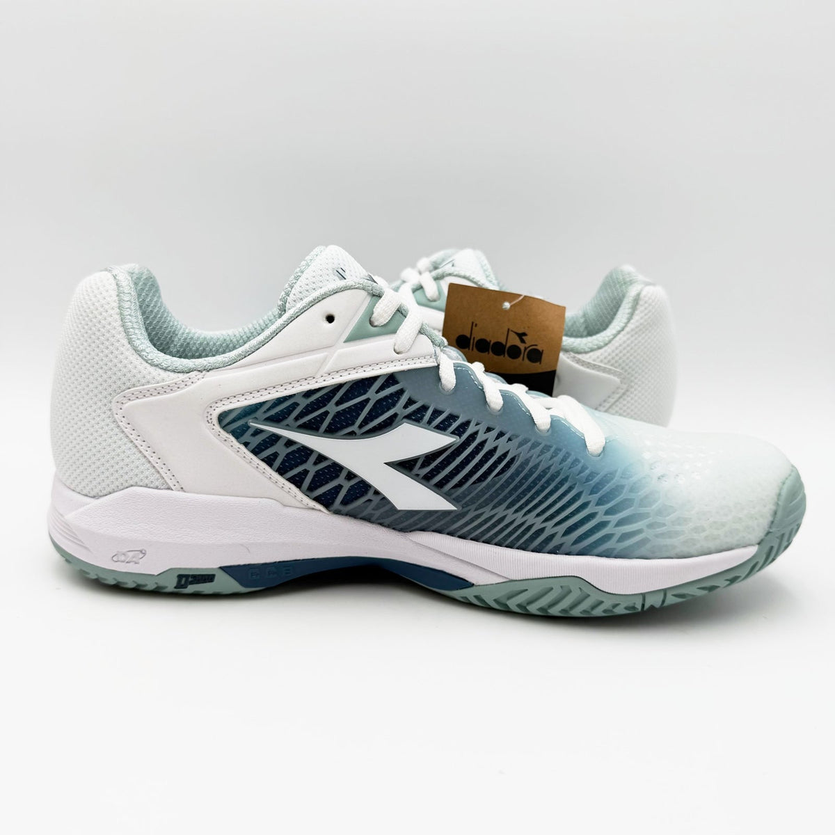 Diadora Womens Speed Competition 7+ AG Tennis Shoes Size 10 EU 41 Blue White NWT