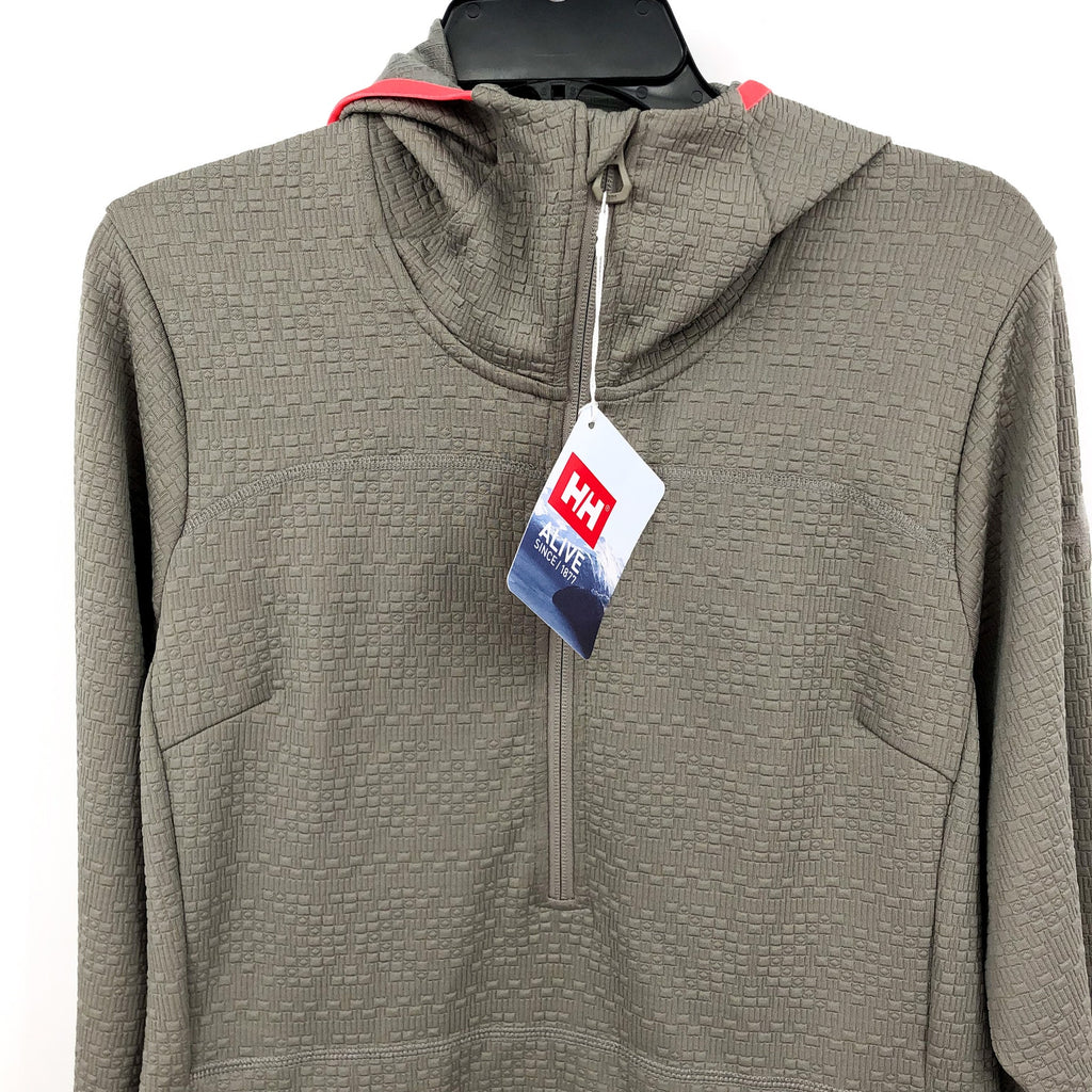 HELLY HANSEN Womens Powderqueen Jacket Medium Grey Terrazzo Midlayer Hood NWT