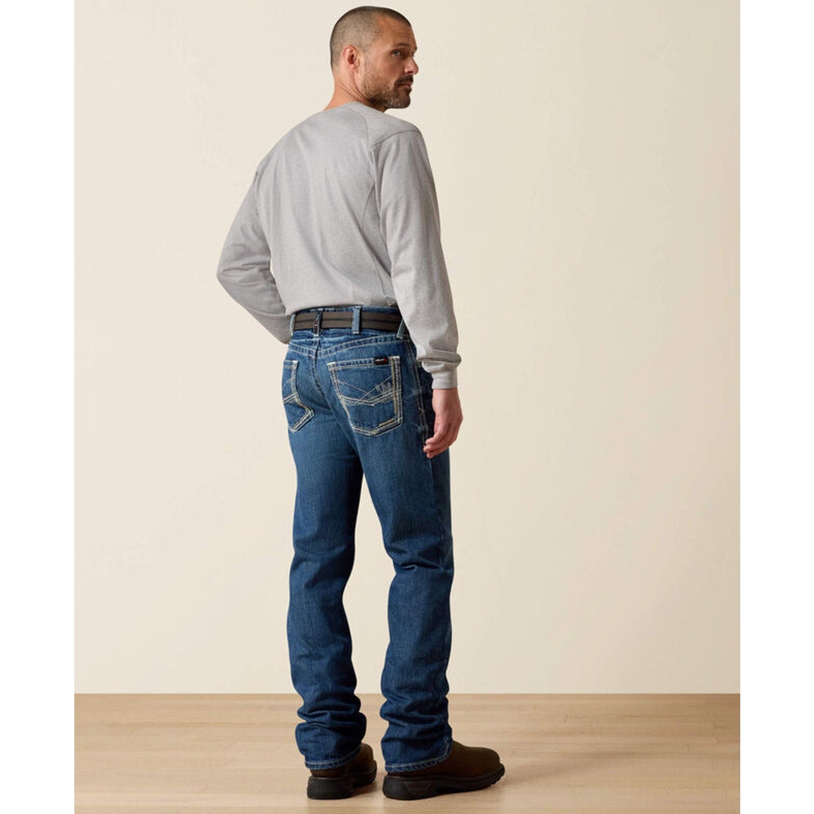 ARIAT Men's FR M4 Relaxed Ridgeline Boot Cut Jeans 34x36 Blue Glacier NWT