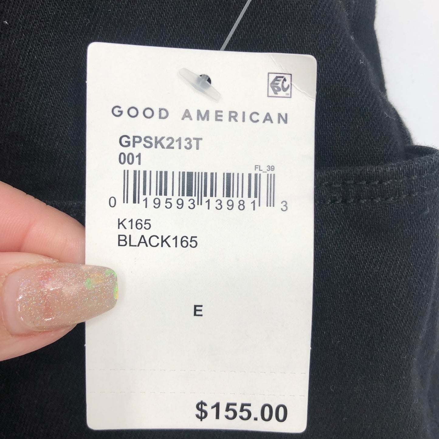 GOOD AMERICAN Always Fits Good Skinny Jeans 28-32 PETITE Black Mid Rise NWT