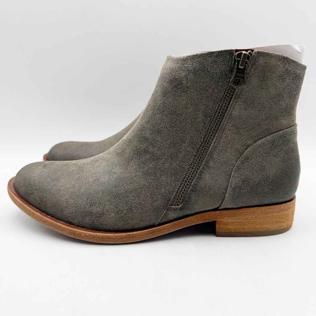 Kork-Ease Womens Riley Ankle Boots Size 7.5 Grey Taupe Leather Booties NIB