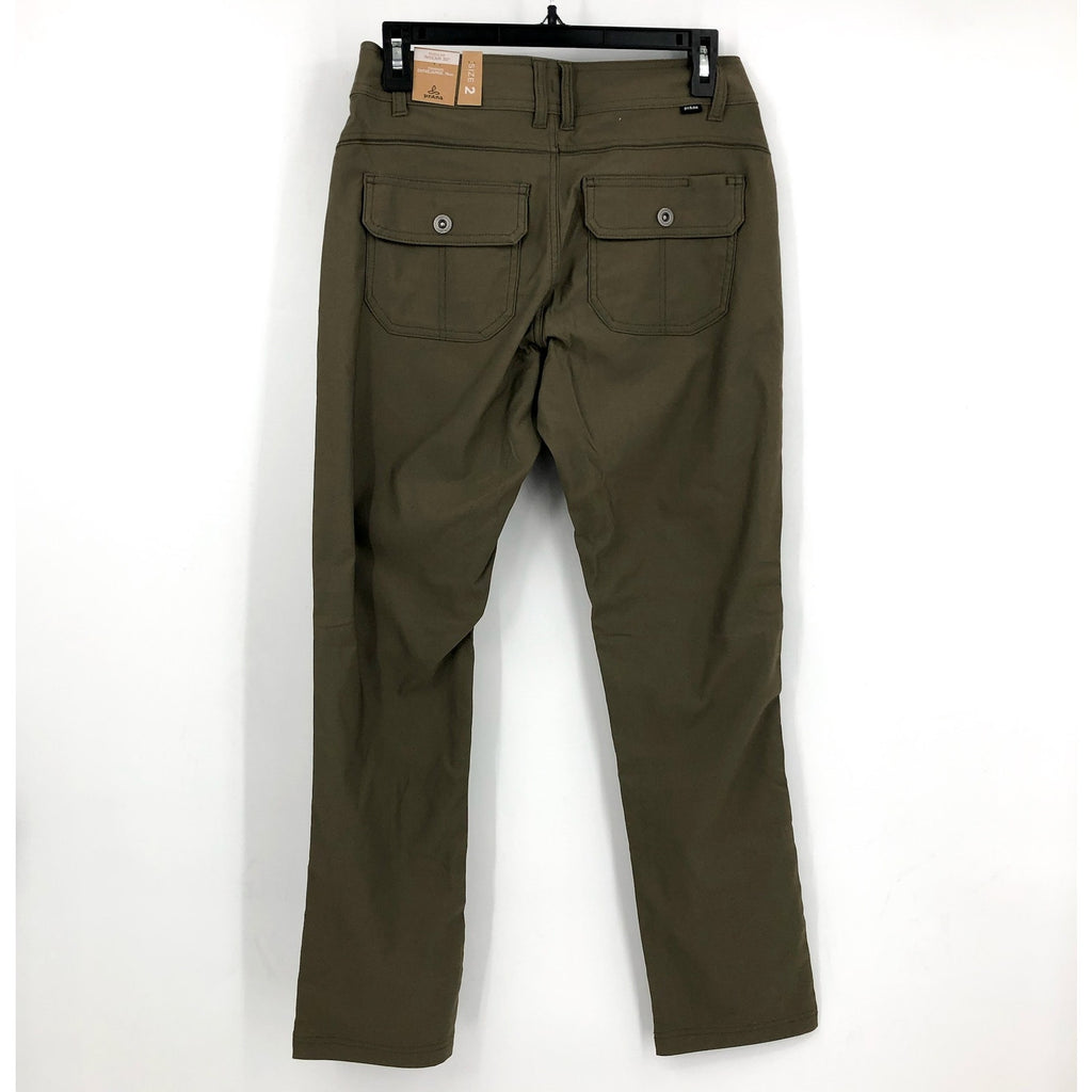 PRANA Women's Halle Straight Pants II Size 2 Reg Slate Green NWT