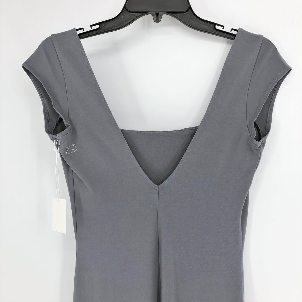 LACAUSA Womens Flow Yoga Gaia Unitard Medium Grey Granite Jumpsuit NWT