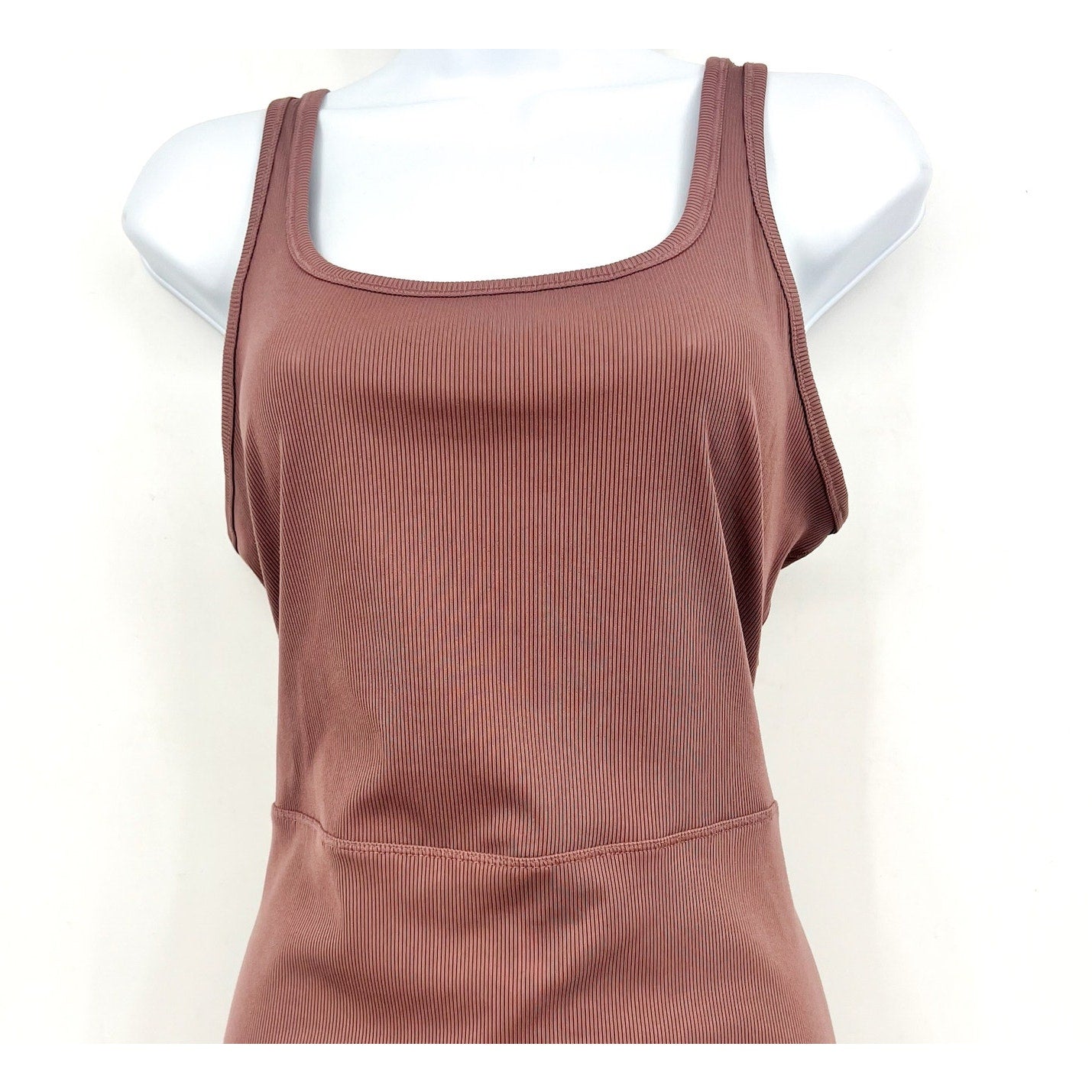 NIKE Women's One Dri-fit Scoop Neck Tank Dress XL Pink Mauve Stretch NWOT