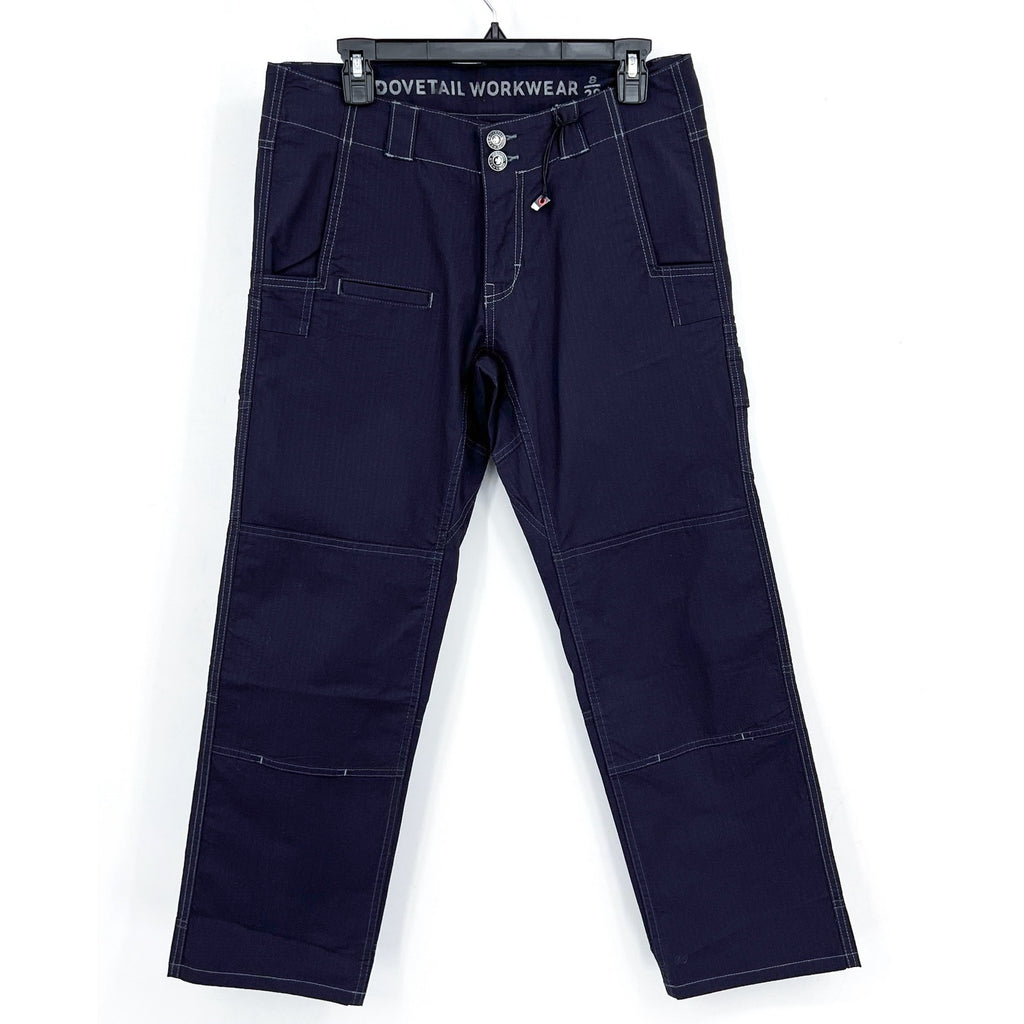 DOVETAIL WORKWEAR Women's Day Construct Pants Size 8 Navy Blue 28" Inseam NWOT