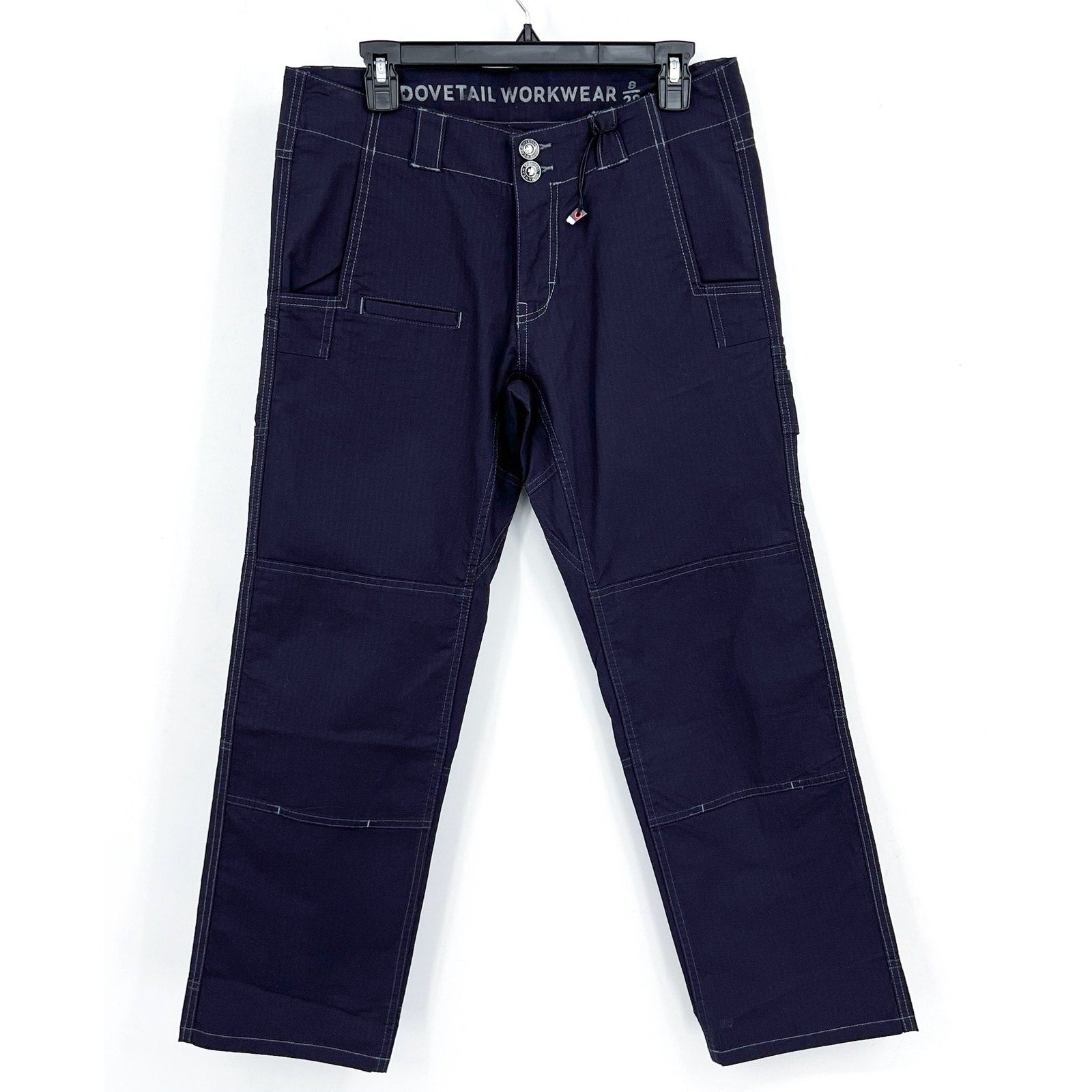 DOVETAIL WORKWEAR Women's Day Construct Pants Size 8 Navy Blue 28" Inseam NWOT
