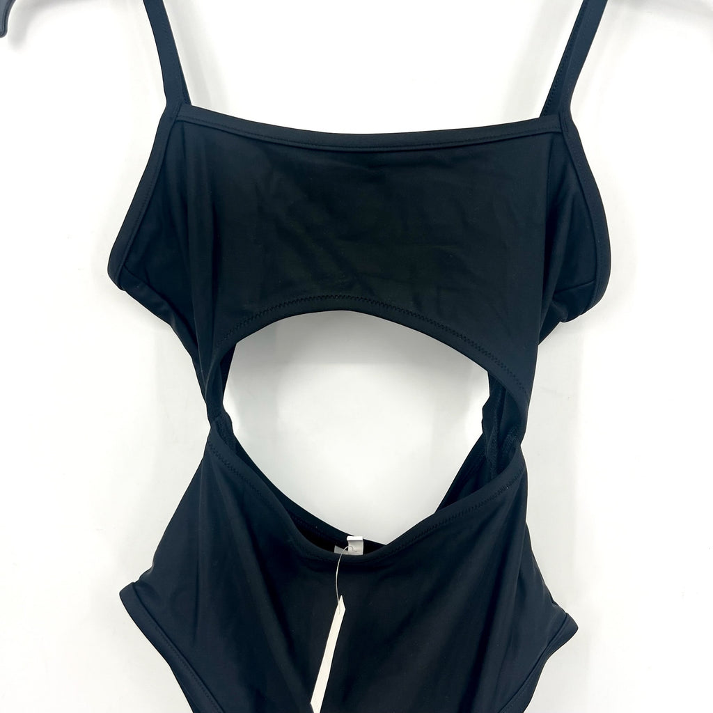 MADEWELL Second Wave Cutout One-Piece Swimsuit XS Black Scoop Neck MD329 NWT