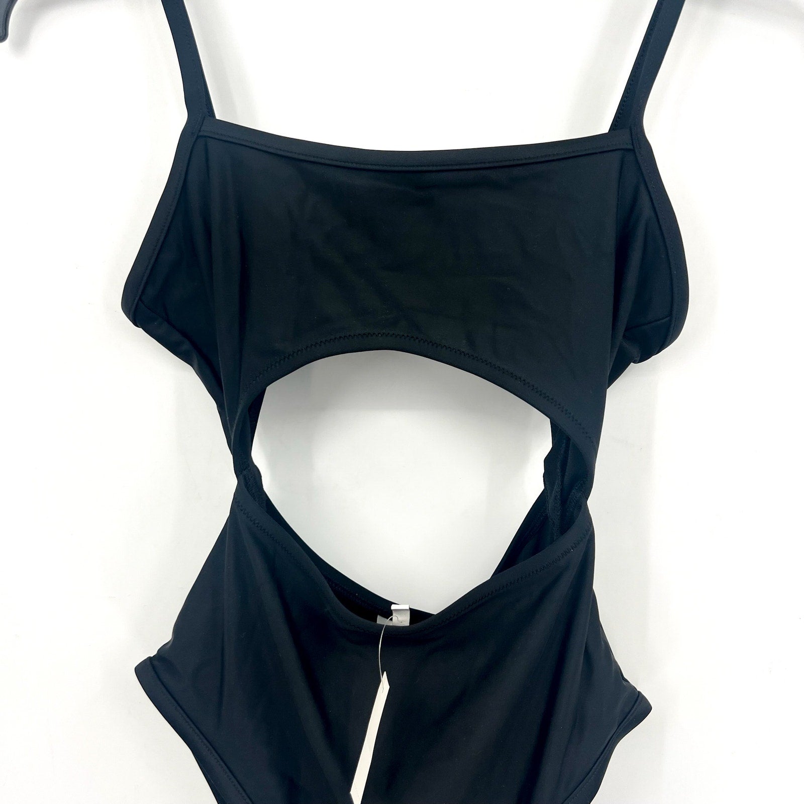 MADEWELL Second Wave Cutout One-Piece Swimsuit XS Black Scoop Neck MD329 NWT