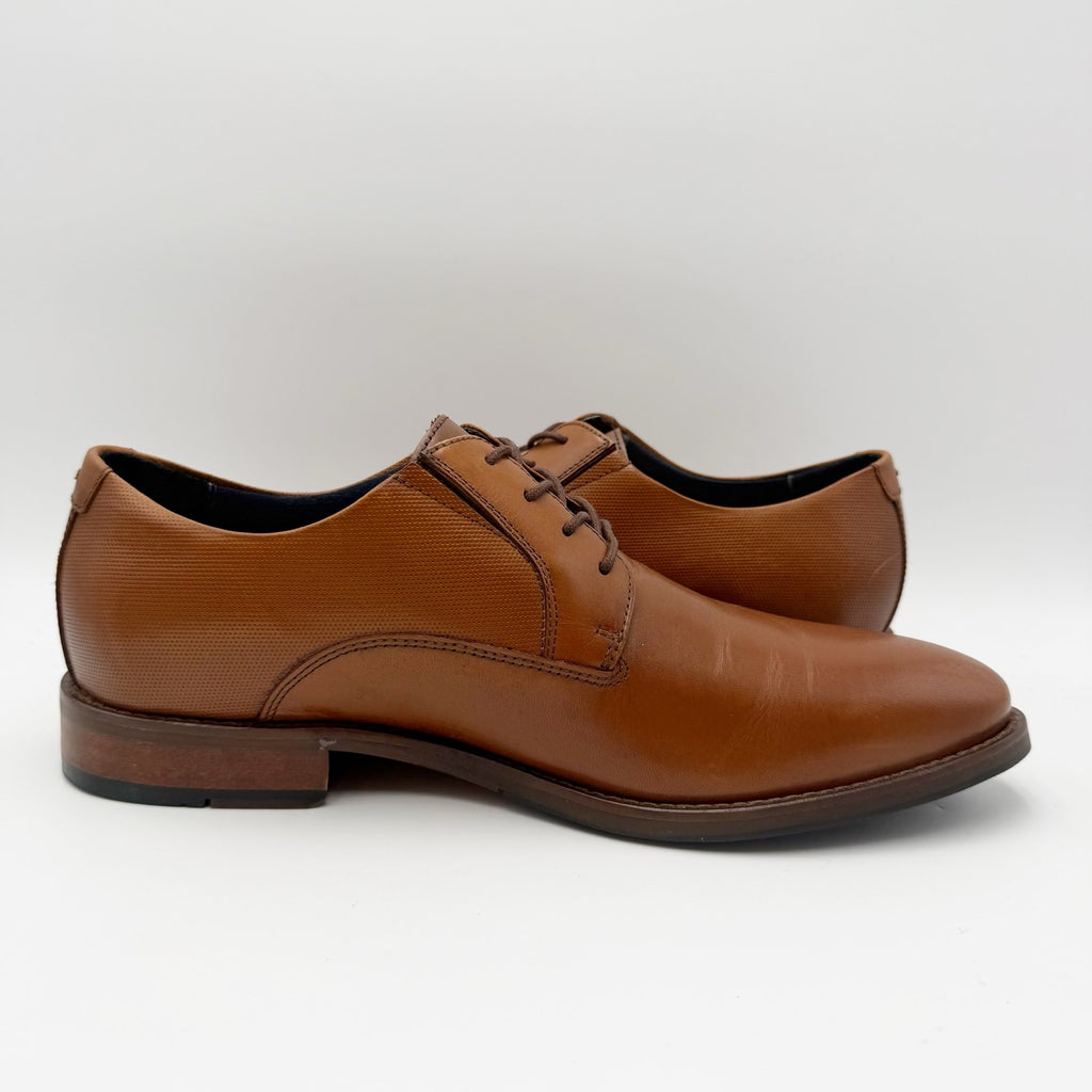 Johnston & Murphy Mens Landry Plain Toe Dress Shoe Size 9 M Brown Leather NIB