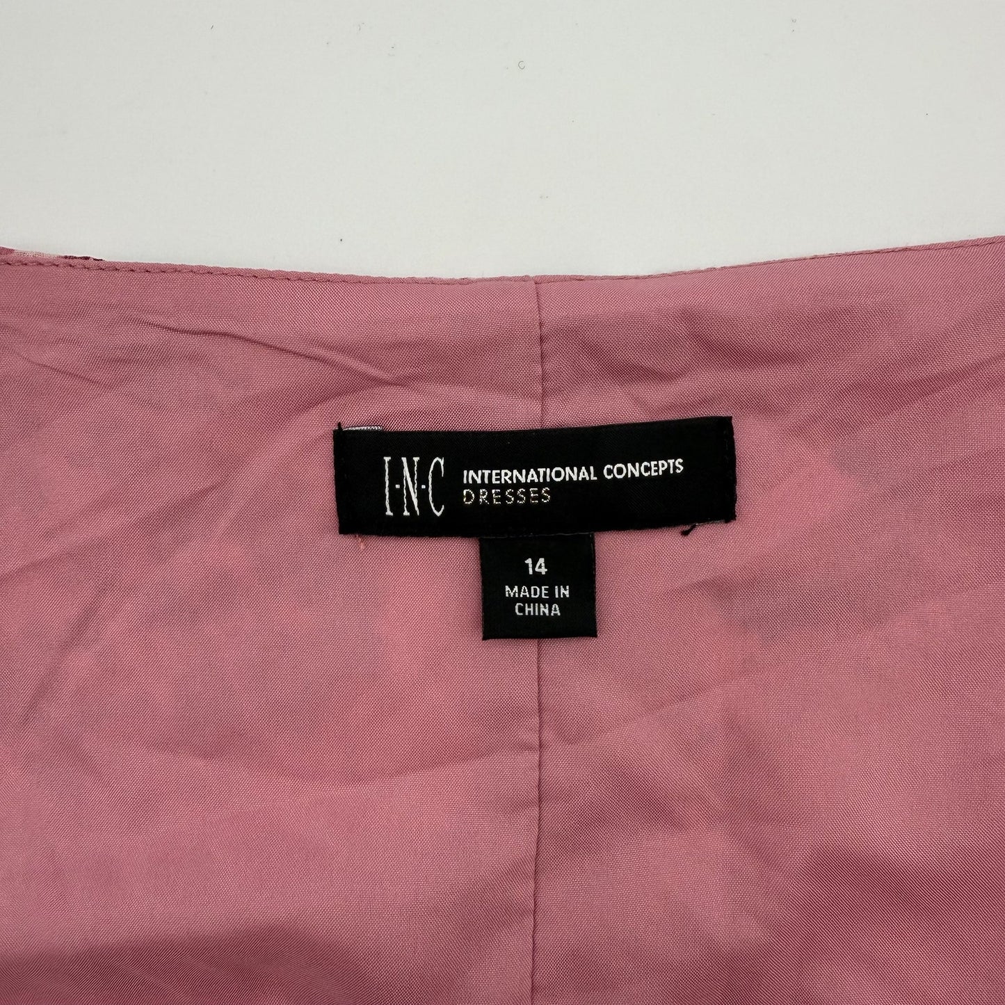 INC INTERNATIONAL CONCEPTS Maxi Dress Size 14 Pink Snake Print Long Sleeve NWT