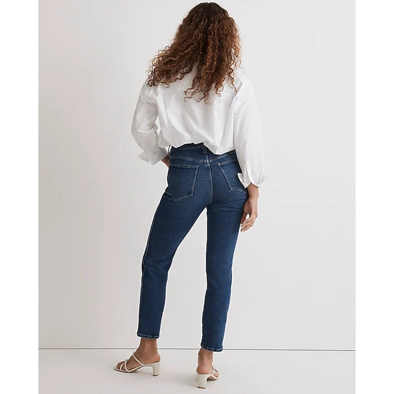 MADEWELL Women's Stovepipe Jeans Size 24 Blue Auraria Slim Straight Ankle NWT