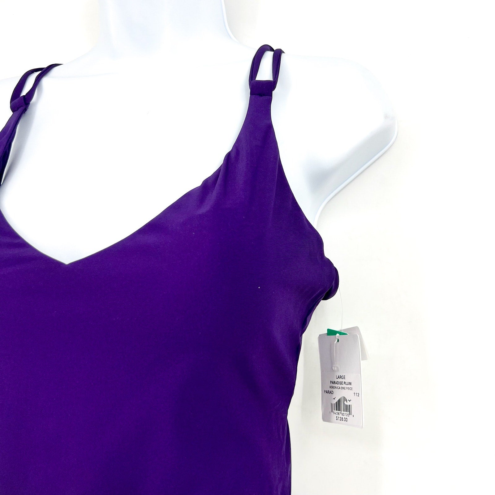 SUNSETS Women's Veronica One Piece Swimsuit Large Purple Plum Cross-Back NWT