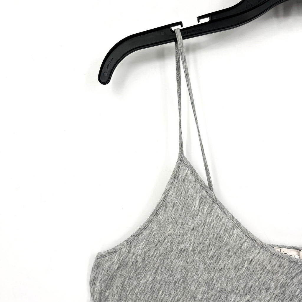 SKIN ORGANIC Womens Essential Camisole Tank Small Medium Heather Grey V Neck NWT
