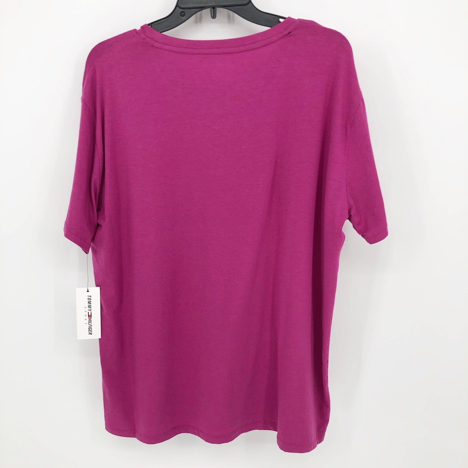 TOMMY HILFIGER SPORT Performance Graphic T-Shirt Small Pink Short Sleeve NWT