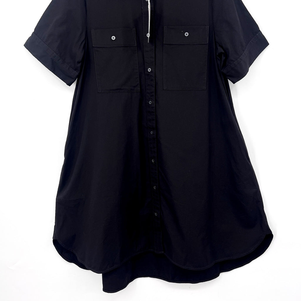EVERLANE Women's The Daytripper Dress Medium Black Oversized Short Sleeve NWT
