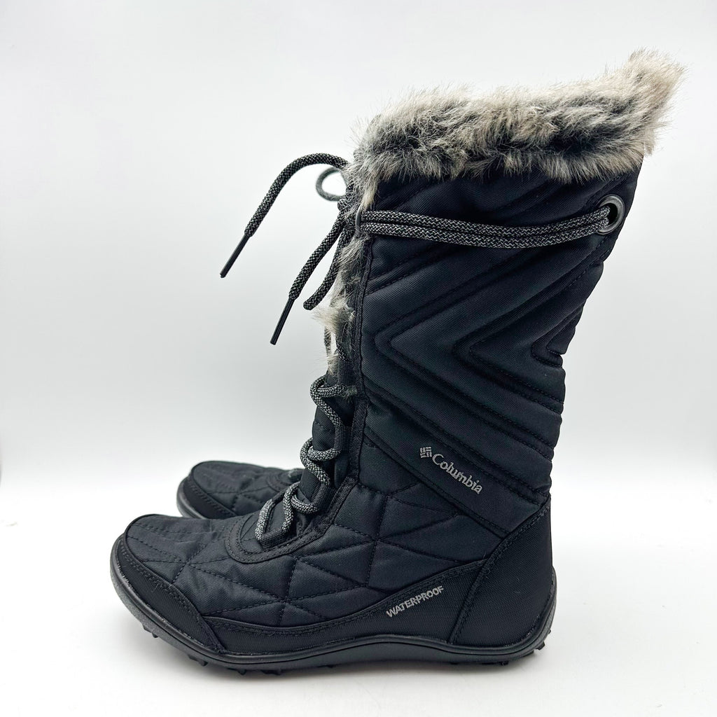 COLUMBIA Womens Minx Mid III Snow Boots Size 5 EU 36 Black Waterproof NWT