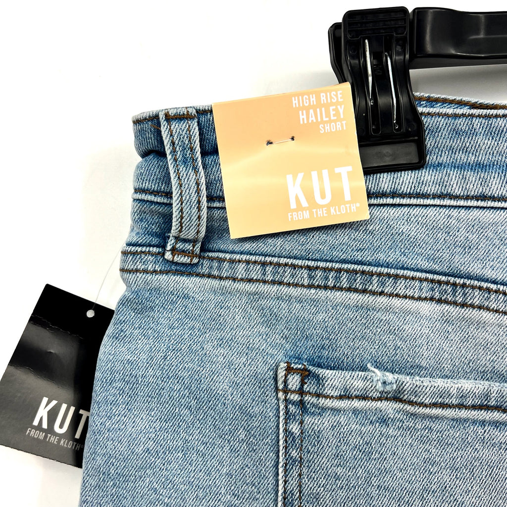 KUT FROM THE KLOTH Hailey Cutoff Denim Shorts Size 18 Openness High Waist NWT