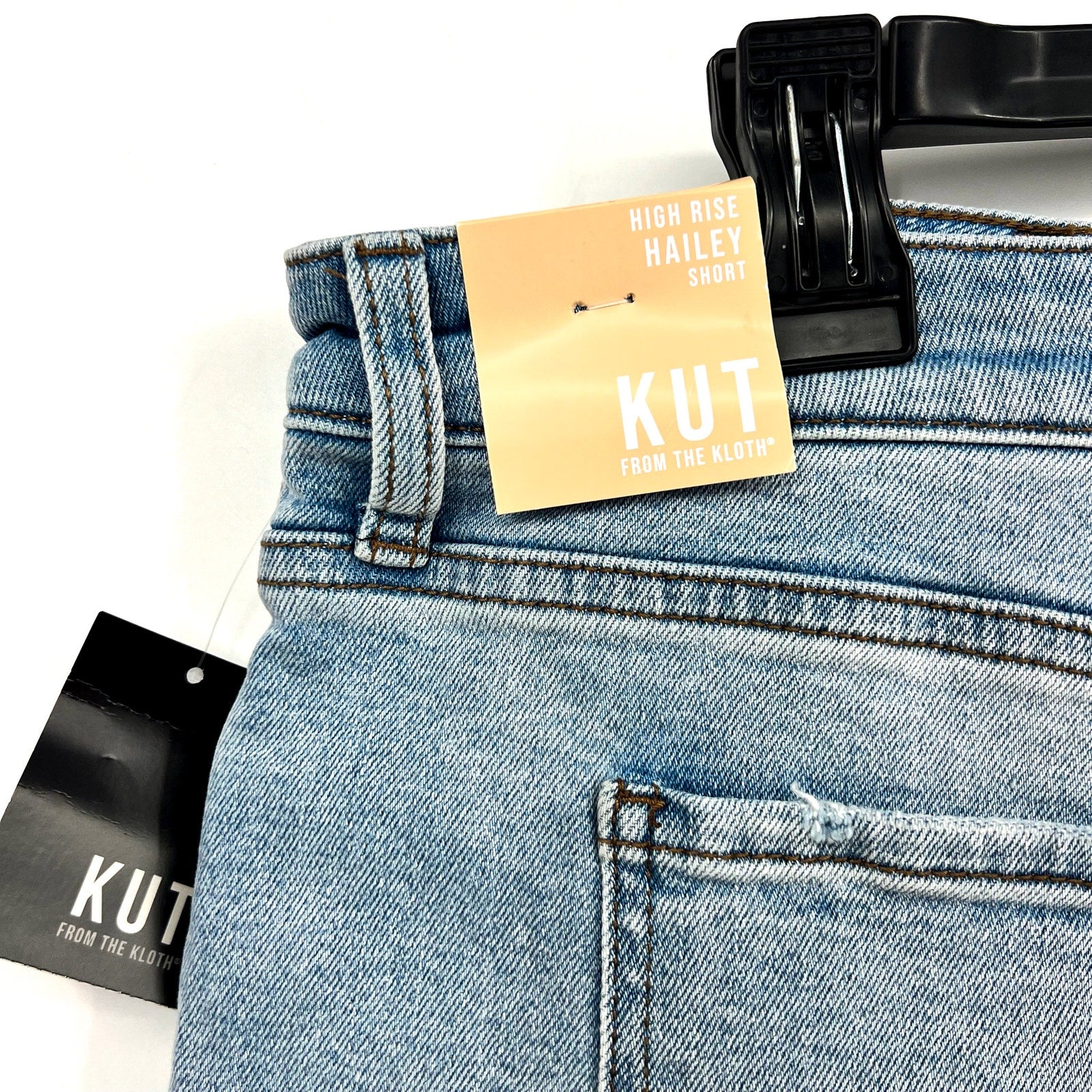 KUT FROM THE KLOTH Hailey Cutoff Denim Shorts Size 18 Openness High Waist NWT