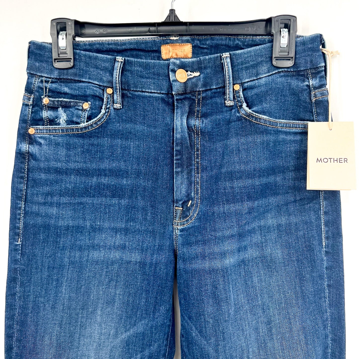 MOTHER Women's High Waisted Looker Skinny Jeans Size 28 US 6 Blue Teaming Up NWT