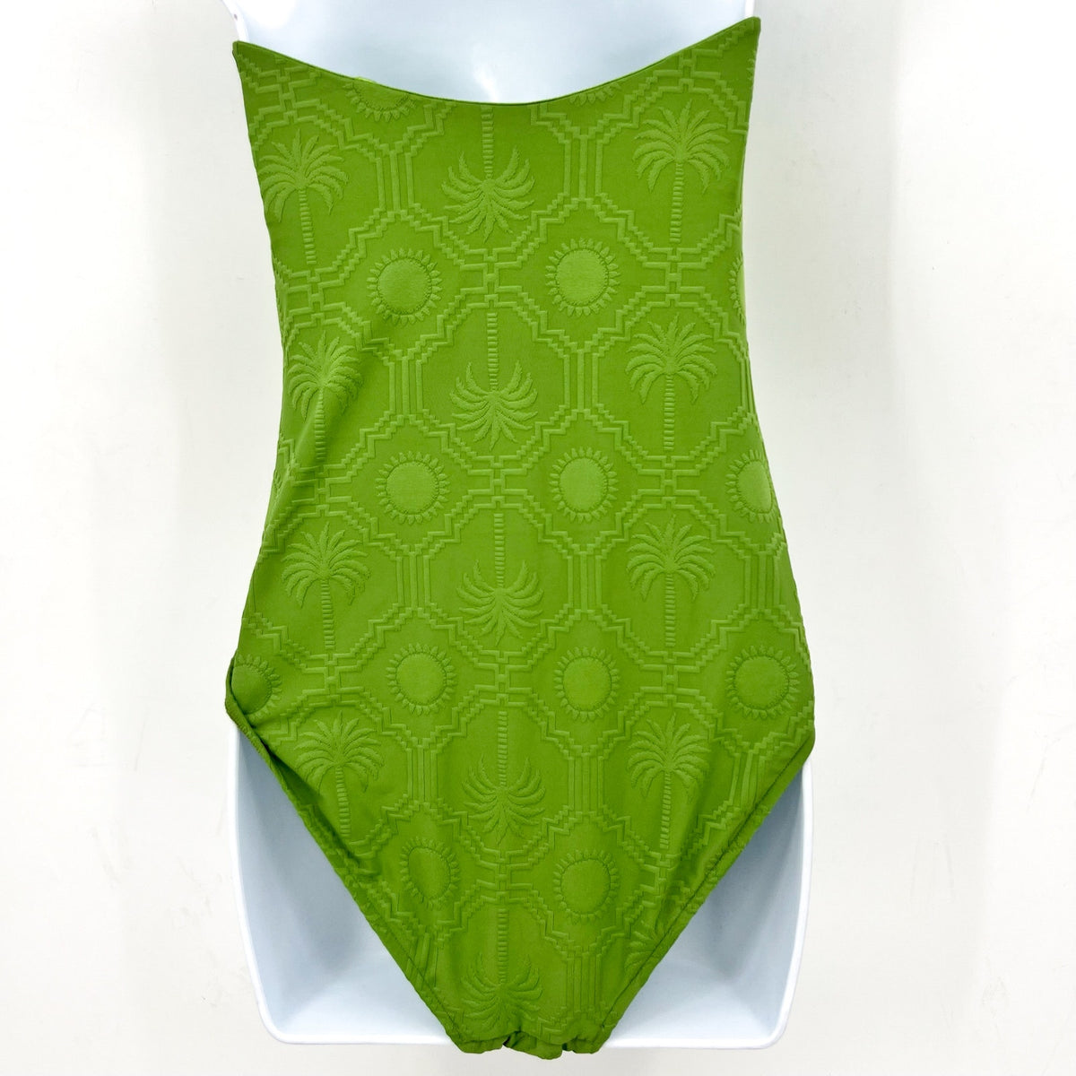 SEAFOLLY Oasis Bandeau One Piece Swimsuit Size 10 DD Sage Green Underwire NWT