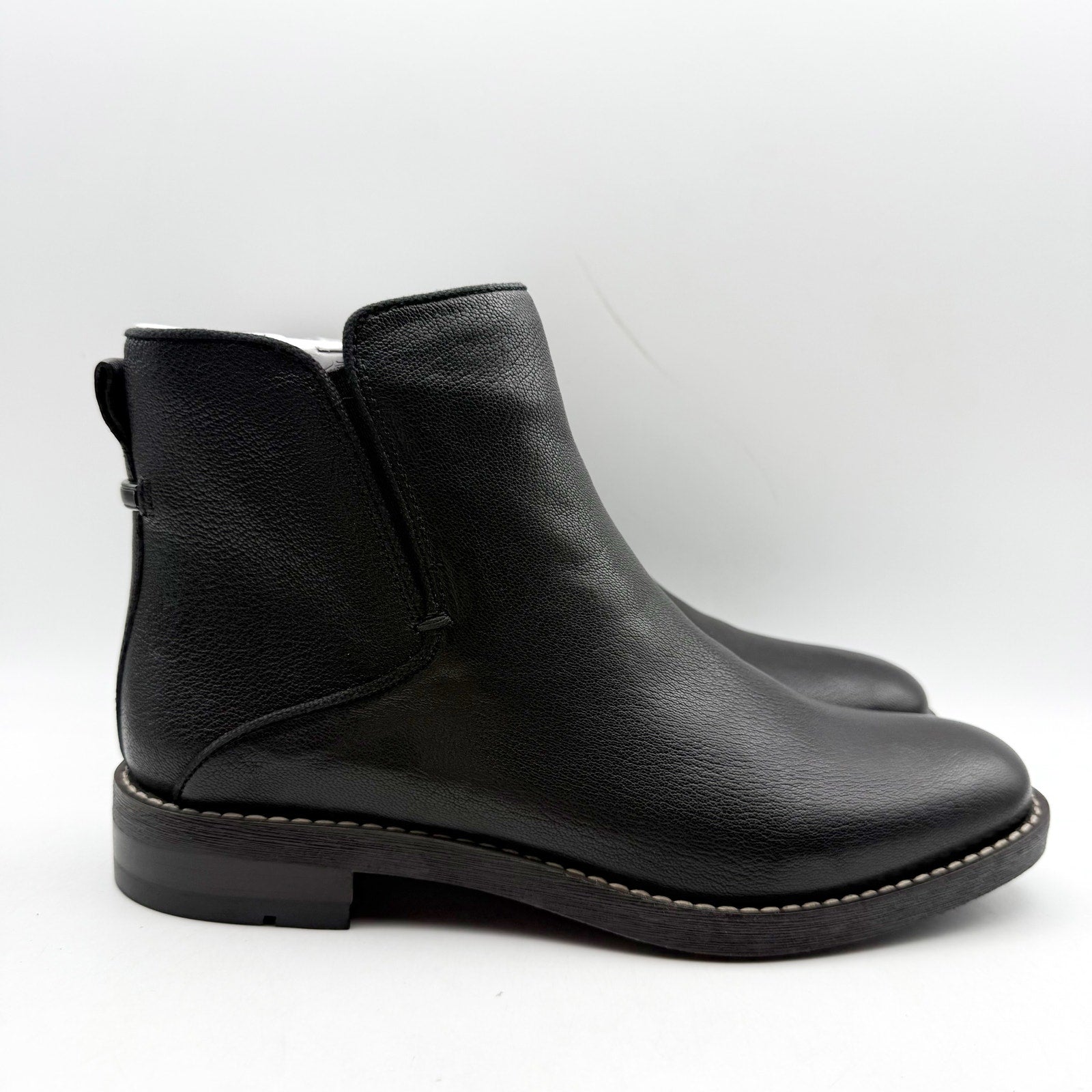 Franco Sarto Womens Marcus Ankle Bootie Size 7 M EU 37 Black Leather Boots NIB