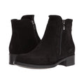 La Canadienne Womens Saria Booties US 6.5 Black Suede Waterproof Dual Zip NWOB