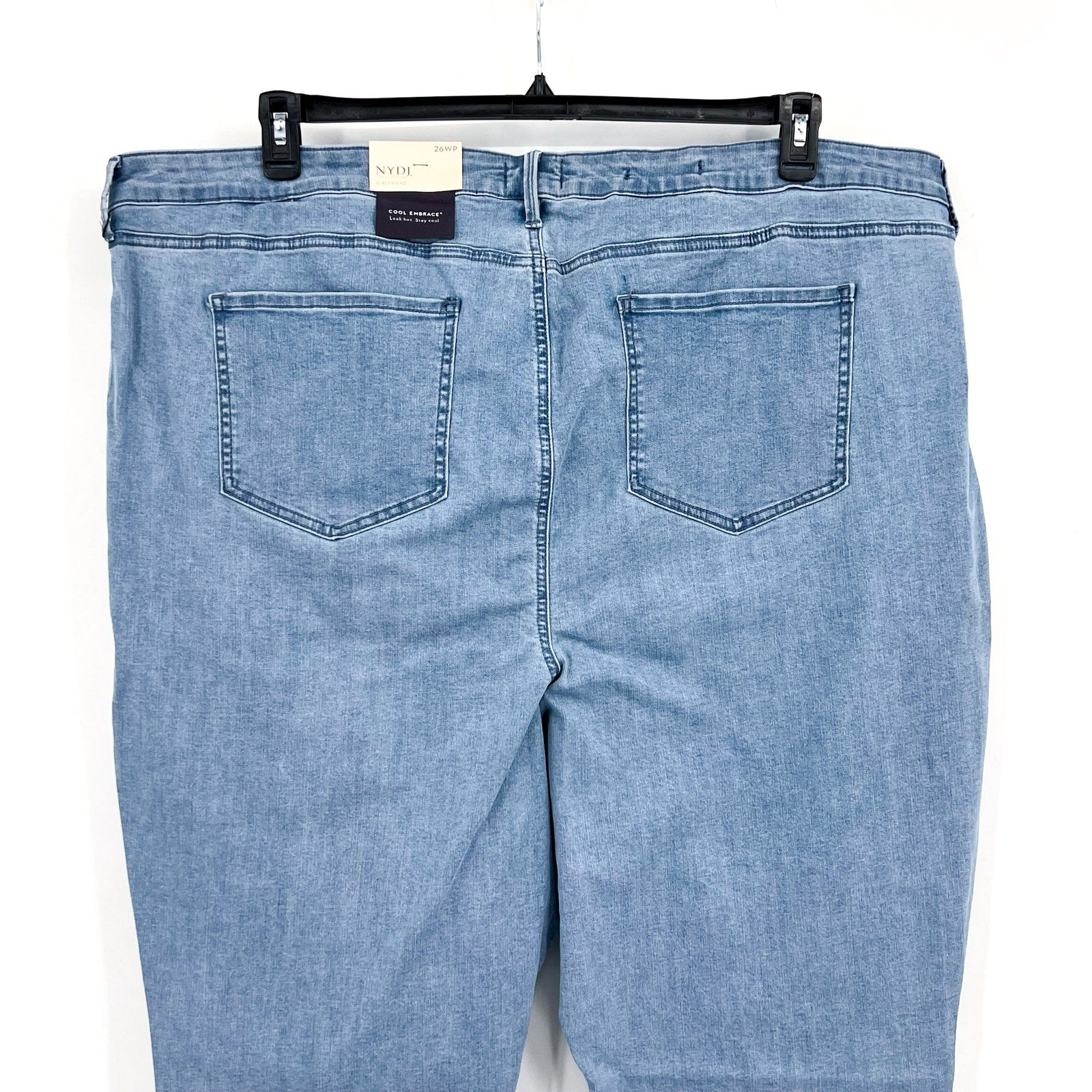 NYDJ Womens Margot Girlfriend Jeans Size 26W PETITE Kingston Blue NWT